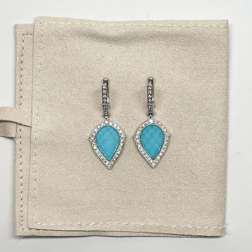 18K 750 White Gold and Diamond Earrings Designed by Stephen Webster